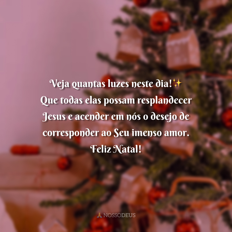 Veja quantas luzes neste dia!✨ Que todas elas possam resplandecer Jesus e acender em nós o desejo de corresponder ao Seu imenso amor. Feliz Natal!